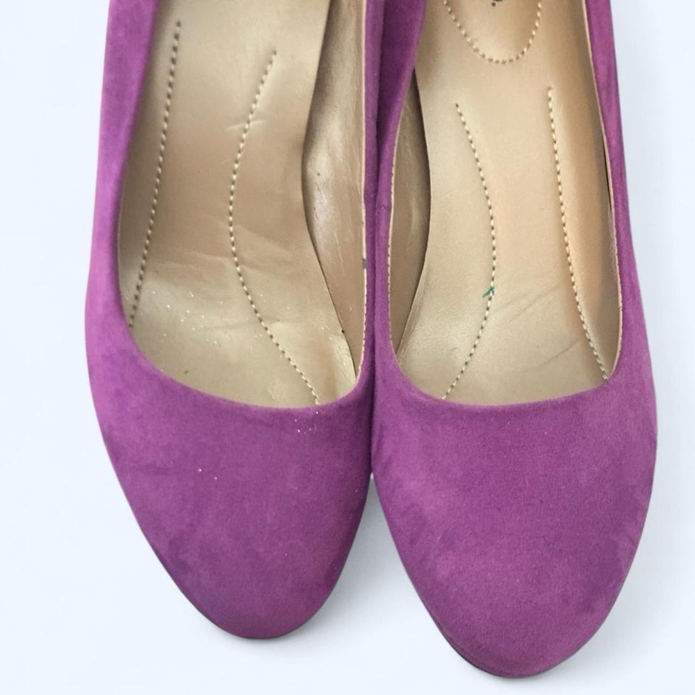 Light purple suede texture high heels with 3.5 inch heel Style & Co 6 - Picture 2 of 7